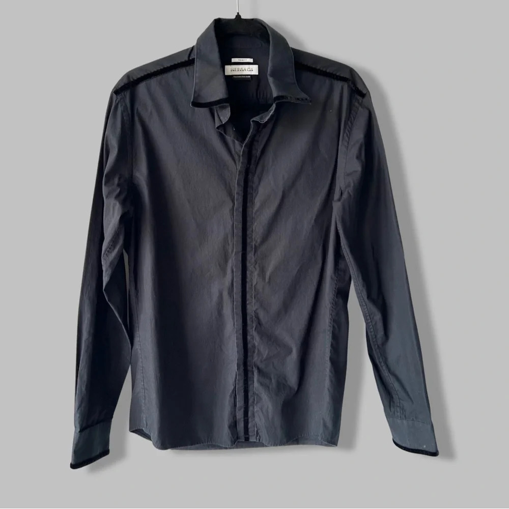 Versace Collection Black Long Sleeve Button-Down Shirt